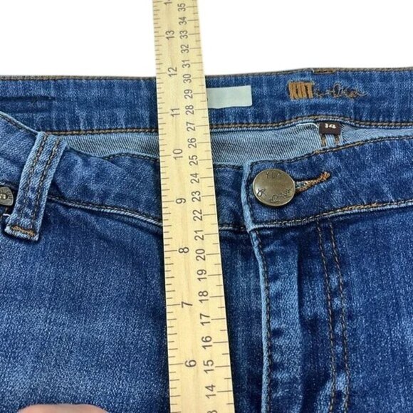 Kut from the Kloth Boyfriend Distressed Jeans Mid Rise Stretch Women’s Size 14 - Picture 9 of 11